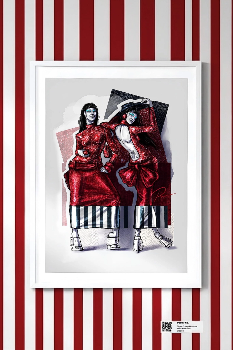 contour-collage-fashion-poster-pure-fshn-viral-vogue-inspired-a2-print